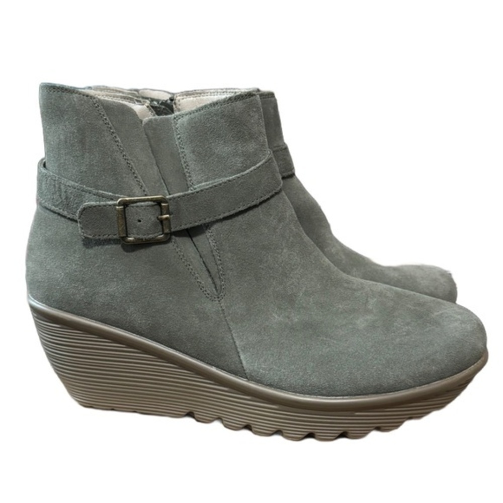 Skechers Parallel Day Date Grey Wedge Ankle Boots size 11